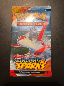 22.6g HEAVY Pokemon TCG: Scarlet and Violet Surging Sparks Booster Pack Latios - Image 2