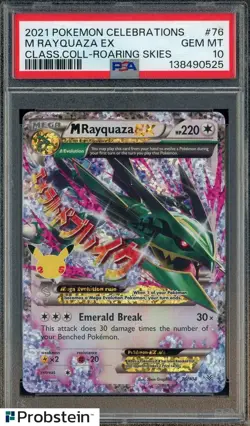 2021 Pokemon Celebrations Classic Roaring Skies #76 M Rayquaza EX PSA 10 - Image 1