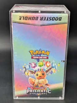 Pokemon TCG S&V Prismatic Evolutions Booster Bundle Display Case w/Acrylic Case - Image 1