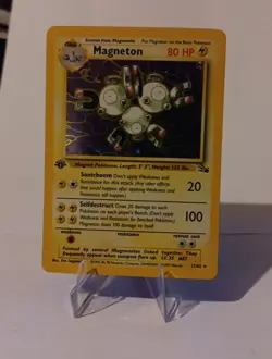 Pokemon TCG Magneton 1st Edition Holographic Fossil Set 11/62 - Image 1