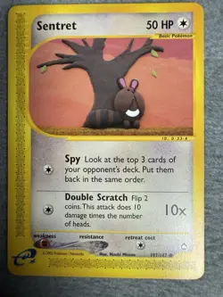 Sentret 107/147 Aquapolis LP Normal Vintage 2002 Pokemon TCG - Image 1
