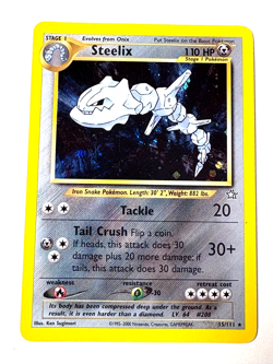 Pokemon TCG Steelix 15/111 Neo Genesis 2000 Holo Rare NM - Check Description - Image 1