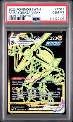 PSA 10 RAYQUAZA VMAX TG29/TG30 FULL ART SILVER TEMPEST POKEMON 😍 - Image 1