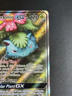 Pokemon Sun & Moon Black Star Promo Venusaur & Snivy GX SM229 NM+ Tag Team - Image 5