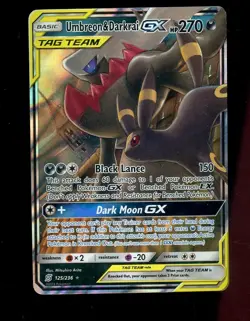 Umbreon & Darkrai GX 125/236 Pokemon Unified Minds 125 Tag Team - Image 1