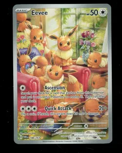 Eevee 188/167 Twilight Masquerade Illustration Rare Holo Full Art Pokemon - Image 1