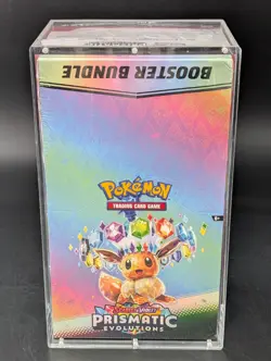Pokemon TCG S&V Prismatic Evolutions Booster Bundle Display Case w/Acrylic Case - Image 1