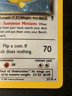 Dark Dragonite Holo Rare Legendary Collection 2002 Pokemon Wotc Holo 005/110 Lp - Image 4