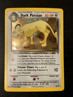 Pokemon TCG Dark Persian 6/110 Legendary Collection Holo Rare Lp+ - Image 1