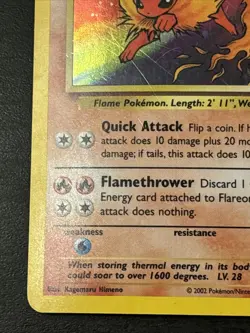 Flareon Legendary Collection Holo 10/110 Pokemon TCG Wotc Holo Eeveelution Mp - Image 5