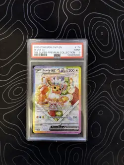 2025 POKEMON SVP EN-SV BLACK STAR PROMO #174 EEVEE EX PSA 9 - Image 1