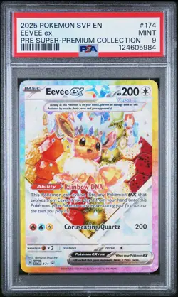 2025 POKEMON SVP EN-SV BLACK STAR PROMO #174 EEVEE EX PSA 9 - Image 3