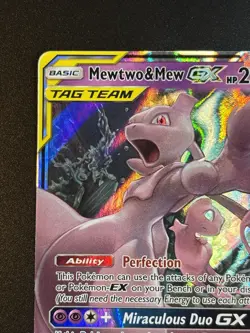 Pokemon Mewtwo & Mew GX 71/236 Holo Tag Team Ultra Rare Unified Minds LP - Image 5