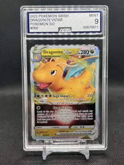 ✨AGS MINT 9✨DRAGONITE VSTAR POKEMON GO #050 - Image 1