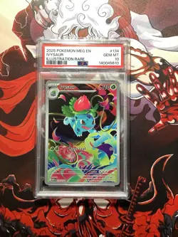 Pokemon Ivysaur Me01: Mega Evolution #134/132 Illustration Rare Holo PSA 10 2025 - Image 1
