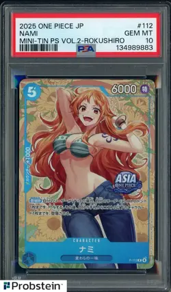 2025 One Piece JPN Mini-Tin Vol.2 #112 Nami Rokushiro PSA 10 GEM MINT - Image 1