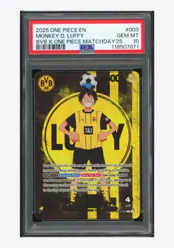 One Piece PSA 10 Monkey D Luffy L Promo 2025 ST13-003 BVB X One Piece English - Image 1