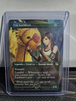 Tifa Lockhart (Borderless) (Chocobo Track Foil) (Magic The Gathering) Near Mint - Image 1