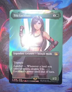 MTG - FIN - Tifa Lockhart (Borderless) (Surge Foil) #536 - Near Mint - Image 1
