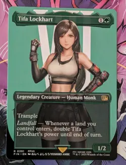 MTG*BORDERLESS * Final Fantasy Rare TIFA LOCKHART NM - Image 1