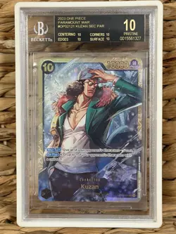 Kuzan SEC OP02-121 Alt Art Paramount War BGS 10 Black Label One Piece - Image 1