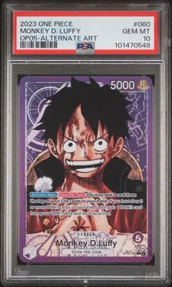 PSA 10 Monkey.D.Luffy (Alternate Art) OP05-060 Awakening of the New Era Foil - Image 1