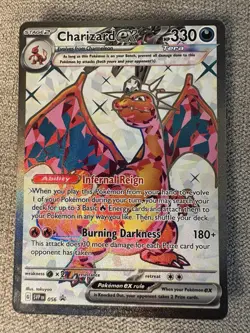 Pokemon TCG Charizard EX Scarlet and Violet SVP 056 Black Star Promo - Image 1