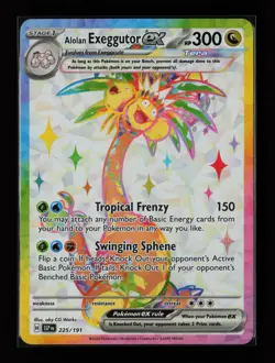 Alolan Exeggutor ex 225/191 Ultra Rare SV08: Surging Sparks Pokemon Card - Image 1