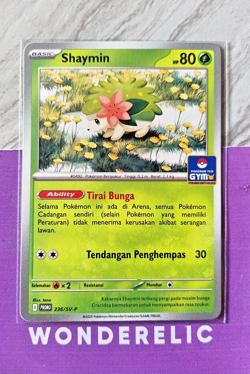 Shaymin 236/SV-P Promo Gym Pokemon Card Indonesia Exclusive Gym Rare NM-MINT - Image 1