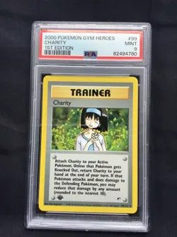 Pokemon: Gym Heroes 1st Edition Rare: Charity 99/132 PSA 9 - Image 1