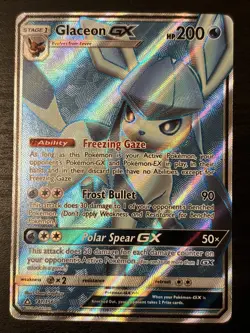 POKEMON Glaceon GX (Full Art) 141/156 Sm-Ultra Prism Holo Ultra Rare Full Art Nm - Image 1