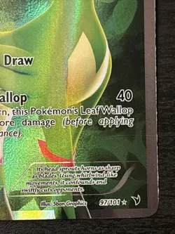 Pokemon Virizion (Full Art) 97/101 B&W Noble Victories Holo Full Art English LP - Image 4