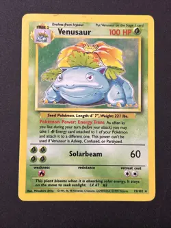 Pokemon TCG Venusaur Base Set Holo Unlimited Rare Card - Image 1