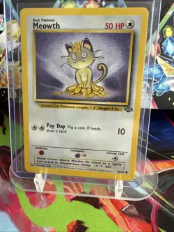 Pokemon TCG Meowth Jungle Card 56/64 Unlimited Common Never Played, Near Mint! - Image 1