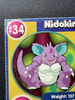Nidoking #34 Poke Trivia Burger King Pokemon Card 1999 Nintendo MP/DMG - Image 2