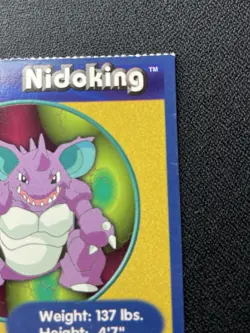 Nidoking #34 Poke Trivia Burger King Pokemon Card 1999 Nintendo MP/DMG - Image 3