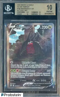 2022 Pokemon TCG SWSH Silver Tempest #184 FA Regidrago V BGS 10 PRISTINE - Image 1