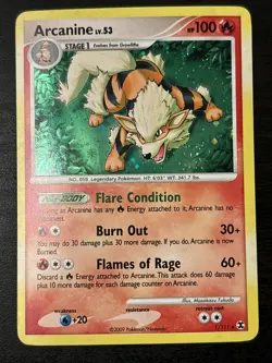 Pokemon Arcanine Lv. 53 Holo 1/111 Platinum Rising Rivals Holo 2009 Nm(-) - Image 1