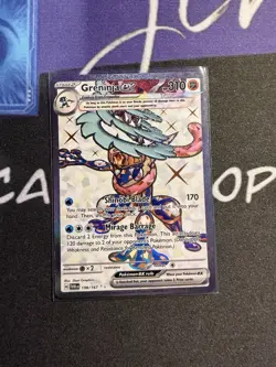 Pokemon Twilight Masquerade Holo Full Art Rare Greninja EX 198/167 Sv06 - Image 1