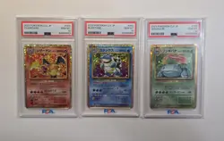 2023 Pokemon Set of 3 - Charizard (CLL) Blastoise (CLK) Venusaur (CLF) PSA 10 - Image 1