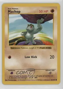 Machop Shadowless Pokemon Base Set #52 1999 - Image 1