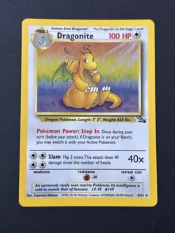 Dragonite 4/62 Fossil Holo MP - Pokemon TCG WOTC - Image 1
