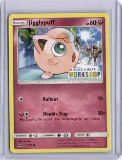 Jigglypuff Sun & Moon 71/111 Promo Build A Bear Workshop Pokemon Stamped TCG - Image 1