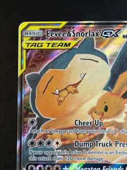 Pokemon Eevee & Snorlax GX SM169 Black Star Promo Tag Team Alt Art NM+ - Image 4