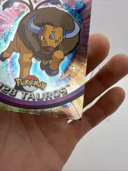 Topps Pokemon Series 3 Tauros #128 Silver Foil Blue Label NMT/LP - Image 3