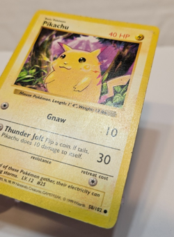 Pikachu 58/102 Common SHADOWLESS 99 Base Set Pokemon 1239 - Image 2