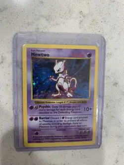 Pokemon TCG Mewtwo 010/102 Base Set (Shadowless) Holo Rare Vintage WOTC 1999 HP - Image 1