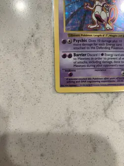 Pokemon TCG Mewtwo 010/102 Base Set (Shadowless) Holo Rare Vintage WOTC 1999 HP - Image 3
