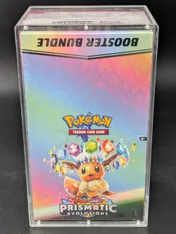 Pokemon TCG S&V Prismatic Evolutions Booster Bundle Display Case w/Acrylic Case - Image 1