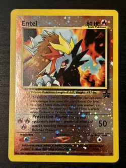 Pokemon Entei Reverse Holo Wizards Black Star Promos 34 Holo Promo Swirl! Nm - Image 1